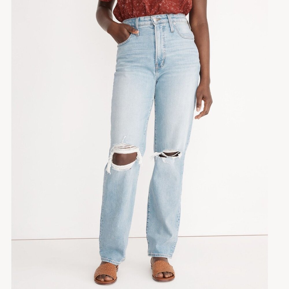 Madewell Tall Curvy Perfect Vintage Jean in Danby Wash: Ripped Edition 26T